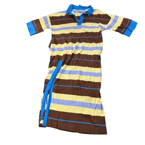 Free People Jackson Rugby Midi Bold striped dress Medium oversized EUC worn once - Picture 3 of 6